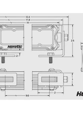 Heretic Studio 10"Light Bar Flood Amber Lens                                     - 51004 - Image 3