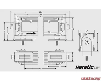 Heretic Studio 10"Light Bar Flood Amber Lens - 51004