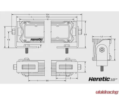 Heretic Studio 10" Light BarSpot Amber Lens - 51005
