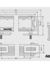 Heretic Studio 30" Light Bar Flood Amber                                     - 53007 - Image 6