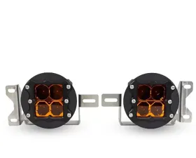 Heretic Studio Series 3 Fog Light Kit - Amber Lens Jeep 2007-2020