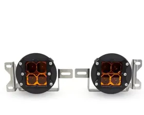 Heretic Studio Series 5 Fog Light Kit - Amber Lens Jeep JL Wrangler |  JT Gladiator (Rubicon Steel Bumper) 2018-2020