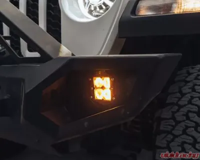 Heretic Studio Series 5 Fog Light Kit - Amber Lens Jeep JL Wrangler |  JT Gladiator (Rubicon Steel Bumper) 2018-2020 - 56011