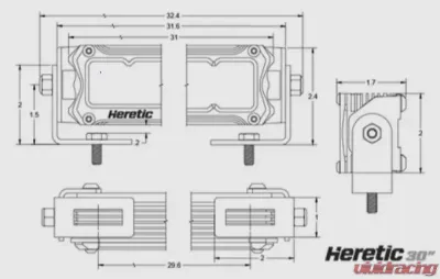 Heretic Studio 30 Inch Light Bar - Clear Toyota Tacoma | 4Runner | Tundra (behind the Grill ) 2010-2021 - 56025