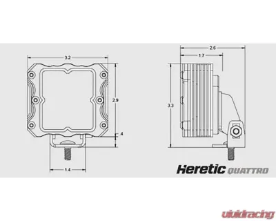 Heretic Studio Ditch Light kit Spot Amber Ford Bronco - 56041