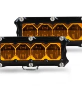 Heretic Studio Pair Pack BA-4 4" Light Bar Flood Flush Mount Amber LED Pod Light                                     - 50422 - Image 3
