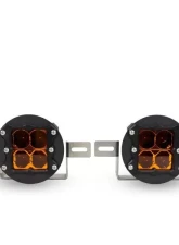 Heretic Studio Flood Amber Lens Series 4 Fog Light Kit Jeep Wrangler | Gladiator Sport 2018-2020                                     - 56079 - Image 2