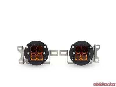Heretic Studio Flood Amber Lens Series 4 Fog Light Kit Jeep Wrangler | Gladiator Sport 2018-2020 - 56079