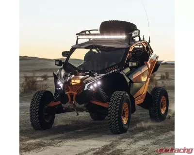 Heretic Studio Hood Scoop 6 Inch Light Bar Kit Clear Spot Can-Am - 60031