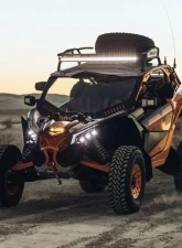 Heretic Studio Hood Scoop 6 Inch Light Bar Kit Amber Spot Can-Am                                     - 60034 - Image 3