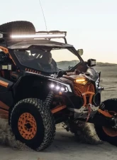 Heretic Studio Hood Scoop 6 Inch Light Bar Kit Amber Spot Can-Am                                     - 60034 - Image 4