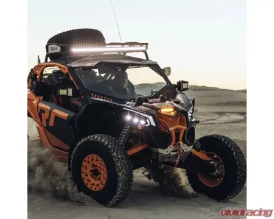 Heretic Studio Hood Scoop 6 Inch Light Bar Kit Amber Spot Can-Am - 60034