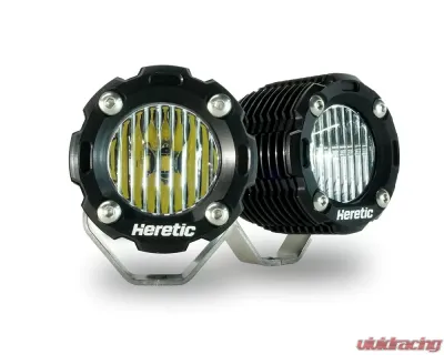 Heretic Studio BA-1R Clear LED Pod Light Pair Pack Flood Beam Pattern - 52012