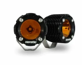 Heretic Studio BA-1R Amber LED Pod Light Pair Pack Spot Beam Pattern