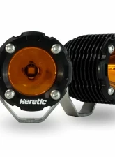 Heretic Studio BA-1R Amber LED Pod Light Pair Pack Spot Beam Pattern                                     - 52013 - Image 3