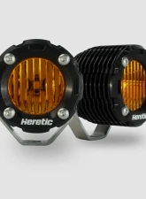 Heretic Studio BA-1R Amber LED Pod Light Pair Pack Flood Beam Pattern                                     - 52014 - Image 6