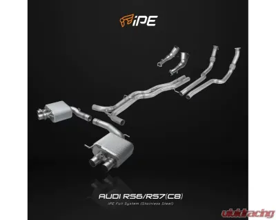 IPE SS Catback Exhaust System w/ Chrome Silver Tips Audi RS6 | RS7 C8 2019-2025 - 0AR61-NVN00-201