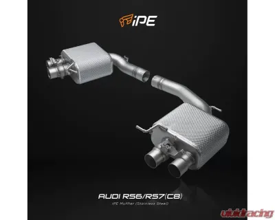 IPE SS Catback Exhaust System w/ Chrome Silver Tips Audi RS6 | RS7 C8 2019-2025 - 0AR61-NVN00-201