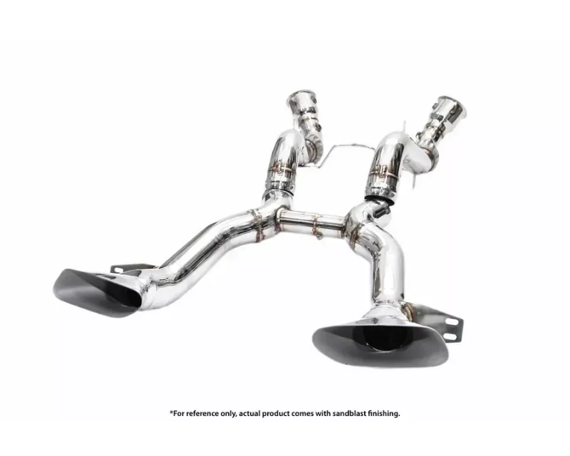 IPE SS Catback Exhaust System w/ Polished Silver Muffler Outlet Pipe McLaren 650S 2014-2017 - 0C650-NNN00-2