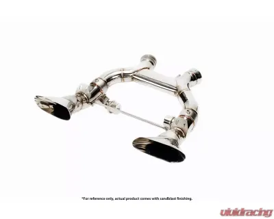 IPE Titanium Catback Exhaust System w/Polished Silver Muffler Outlet Pipe + Remote McLaren MP4-12C 2011-2014 - 0CMP4-NVN00-2