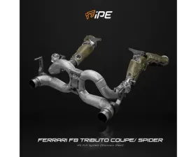 IPE SS Catback Exhaust System w/ Polished Silver Tips + Heat Shield Ferrari F8 Tributo | Spider 2020-2024