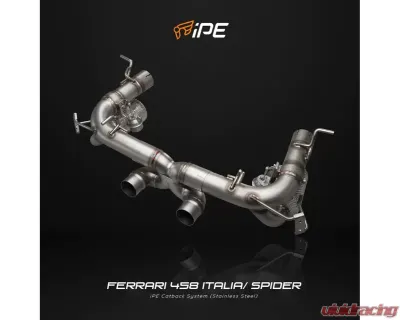 IPE SS Catback Exhaust System w/Dual Out Chrome Silver Tips Ferrari 458 Italia | 458 Spider 2010-2015 - 0F458-NVN00-5