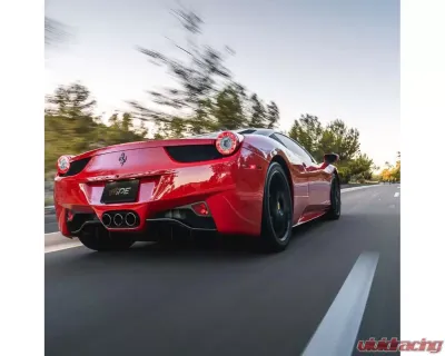 IPE Titanium Catback Exhaust System w/Dual Out Polished Silver Tips Ferrari 458 Italia | 458 Spider 2010-2015 - 0F458-TNVN00-5