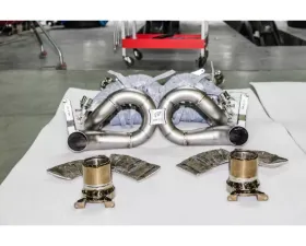 IPE Titanium F1 Version Catback Exhaust System w/ Heat Protector + Polished Silver Tips Ferrari 488 GTB | 488 Spider 2016-2019