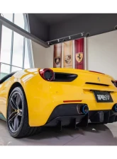 IPE Titanium F1 Version Catback Exhaust System w/ Heat Protector + Polished Silver Tips Ferrari 488 GTB | 488 Spider 2016-2019                                     - 0F488-TNVF00-2 - Image 2