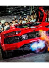 IPE Titanium Catback Exhaust System w/ Polished Lamborghini Aventador LP 700-4 2011-2016                                     - 0L700-TNVN00-2 - Image 2