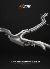 IPE SS Catback Exhaust System w/ Chrome Silver Tips Lamborghini Urus 2018-2025                                     - 0LURS-NVN00-2 - Image 3