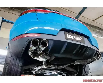 IPE SS Catback System w/Chrome Silver Tips Porsche 95B Macan 2.0 2019-2023 - 0P95BN-NVN00-4