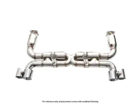 IPE SS Cat Downpipe w/Valvetronic Muffler, Chrome Silver Tips + Remote Porsche 997.2 Turbo | S 2009-2012