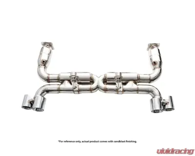 IPE SS Race Downpipe w/Valvetronic Muffler, Chrome Silver Tips + Remote Porsche 997.2 Turbo | S 2009-2012 - 0P97RT-BVN00-2