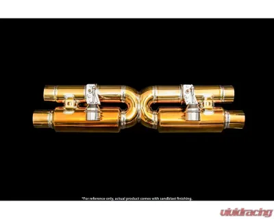 IPE Titanium Valvetronic Muffler & SS Race Downpipe w/Polished Silver Tips + Remote Porsche 911 (991/991.2) Turbo | Turbo S 2013-2019 - 0P991T-TBVN0S-2