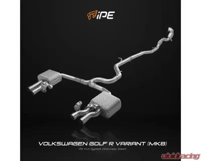 IPE SS Catback Exhaust System w/ Chrome Silver Tips Volkswagen Golf R MK8 2021-2025 - 0VM8R-NVN40-2