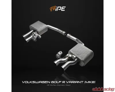 IPE SS Catback Exhaust System w/ Chrome Silver Tips Volkswagen Golf R MK8 2021-2025 - 0VM8R-NVN40-2