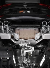 IPE SS Catback Exhaust System w/ Chrome Silver Tips Volkswagen Golf R MK8 2021-2025                                     - 0VM8R-NVN40-2 - Image 3