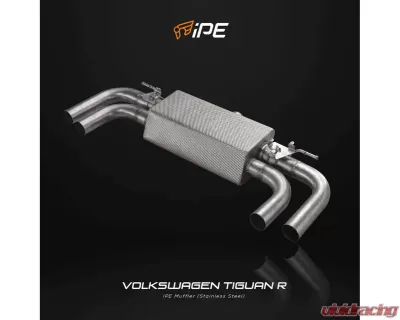 IPE SS Catback Exhaust System w/ Chrome Silver Tips Volkswagen Tiguan R 2021-2024 - 0VTGR0-NVNM0-2