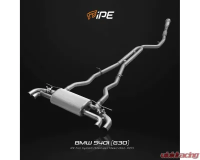 IPE SS Dual Side Dual Out OPF Catback Exhaust System w/Chrome Silver Tips BMW G30 540i B58 2016-2025 - 0W4030-NVNN0-2