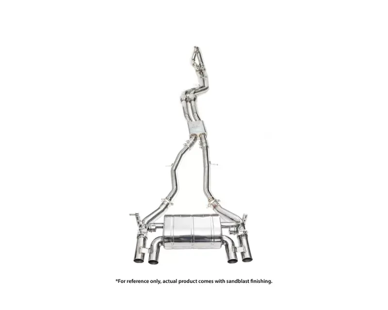 IPE SS Dual Side Dual Out Catback Exhaust System w/Chrome Silver Tips BMW F80 M3 | F82 M4 S55 2014-2025 - 0WM482-NVN00-2