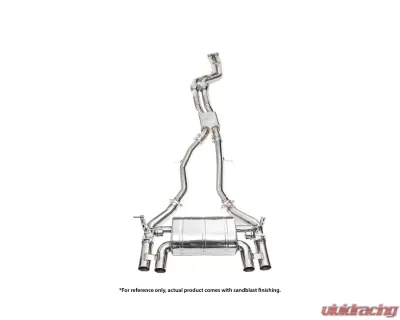 IPE SS Dual Side Dual Out Catback Exhaust System w/Chrome Silver Tips BMW F80 M3 | F82 M4 S55 2014-2025 - 0WM482-NVN00-2