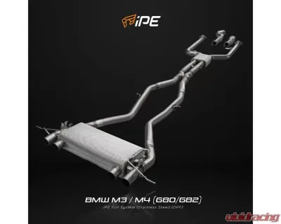 IPE SS Catback Exhaust System w/Chrome Silver Tips BMW M3 | M4 Competition S58 2021-2025 - 0WM4G8-NVNO0-2