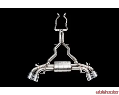 IPE SS Catback Exhaust System w/Chrome Silver Tips BMW X3 M F97 | X4 M F98 2019-2021 - 0WX498-NVNO0-2