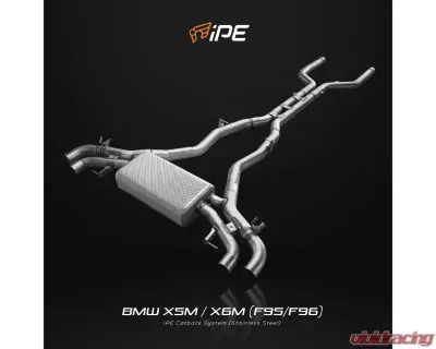 IPE SS Catback Exhaust System w/Chrome Silver Tips BMW F95 X5M | F96 X6M 2020-2022 - 0WX595-NVNM0-2