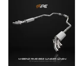 IPE SS Catback System w/Chrome Black Tips + Muffler Mercedes-Benz AMG G63 W464 2022-2025