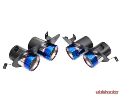 IPE SS Titanium Blue Exhaust Tips Ferrari F12 Berlinetta 2012-2017 - 1F012-03-N0BT-7S