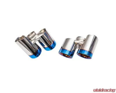 IPE SS Exhaust Tips Titanium Blue Ferrari F430 | F430 Spider 2004-2009 - 1F430-03-N0AT-7S