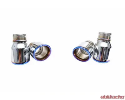IPE SS Exhaust Tips Titanium Blue Dual Side Dual Out BMW 320i | 325Li | 325i | 330i | 330Li 2019-2025 - 1P970N-03-N0AT-7S