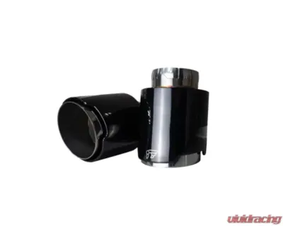 IPE SS Exhaust Tips Chrome Black Porsche 718  Boxster | Cayman GTS 4.0 | Spyder 2020-2025 - 1P18G4-13-N0BB-7S